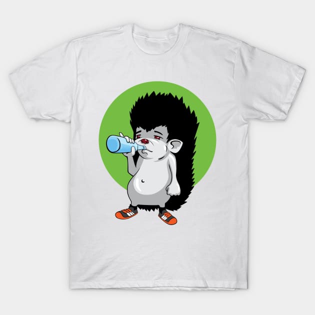 drunk hedgehog T-Shirt by Shvetsov